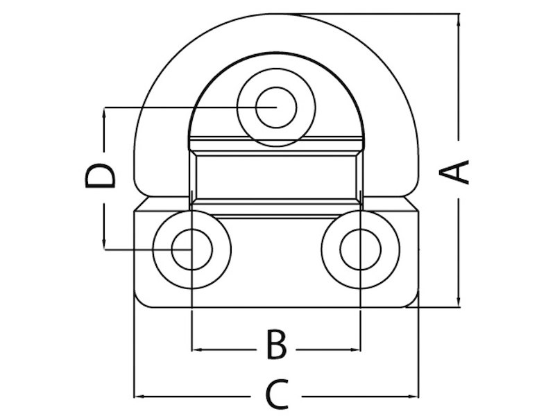 Anelli abbattibili “folding pad eyes” con anello forgiato HR