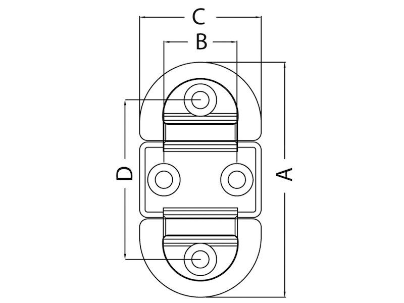 Anelli abbattibili “folding pad eyes” con anello forgiato HR