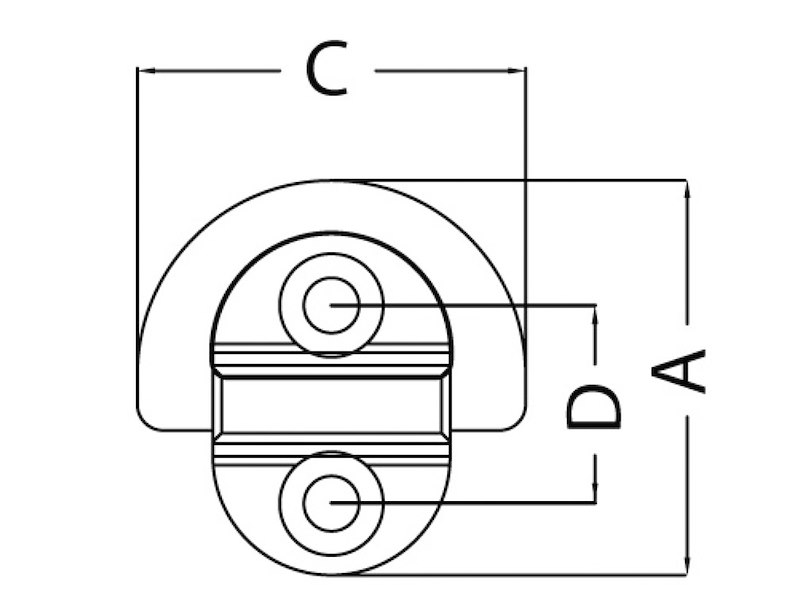 Anelli abbattibili “folding pad eyes” con anello forgiato HR