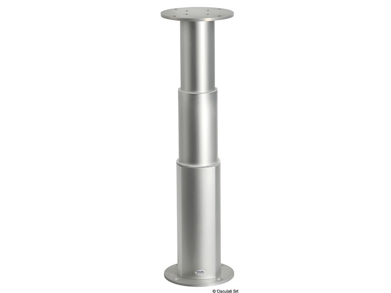 Gamba tavolo tri-telescopica rotonda 12V allum. 