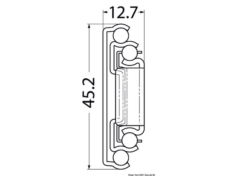 Guida ammortizzata Soft-close per cassetti SUGATSUNE