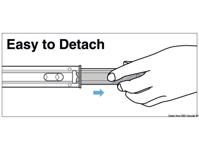 Guida ammortizzata Soft-close per cassetti SUGATSUNE