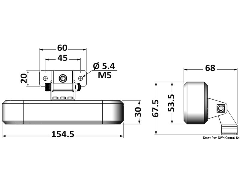 Faro a LED orientabile auto reggente 