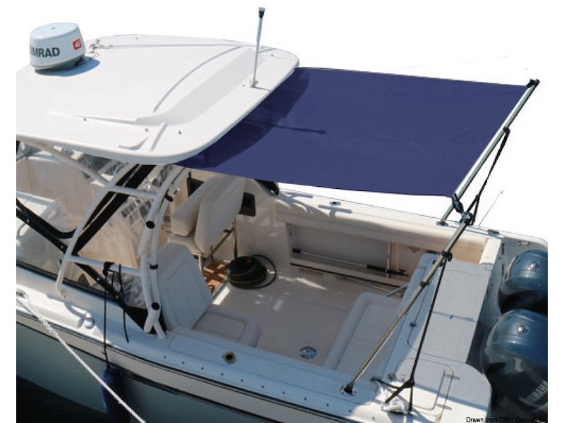 Tendalino con bracci telescopici, tettucci rigidi, tetti Flying bridge