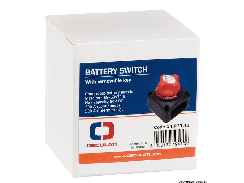 Staccabatteria da appoggio con chiave estraibile 