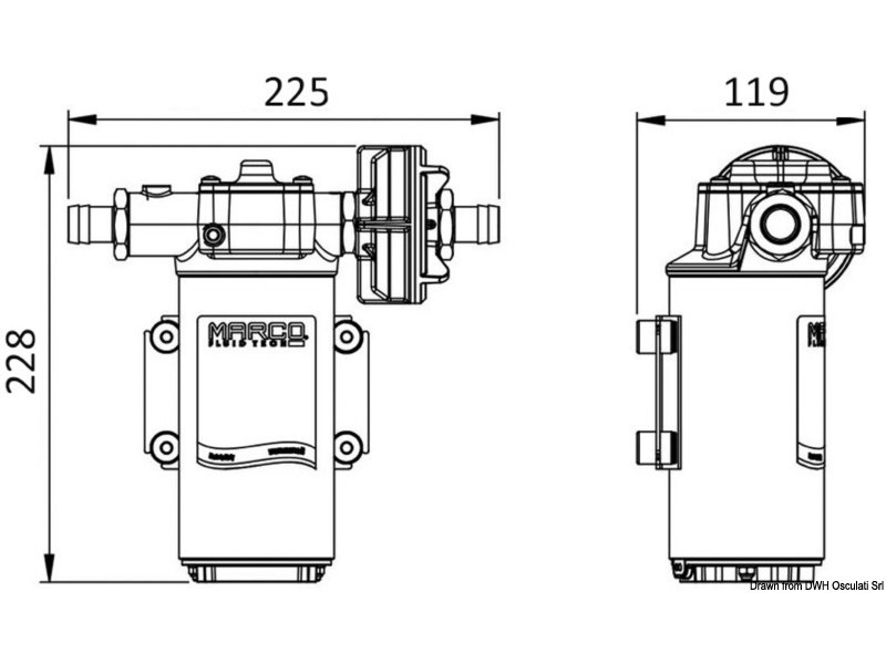 Pompa autoadescante 12 V 46 l/min 