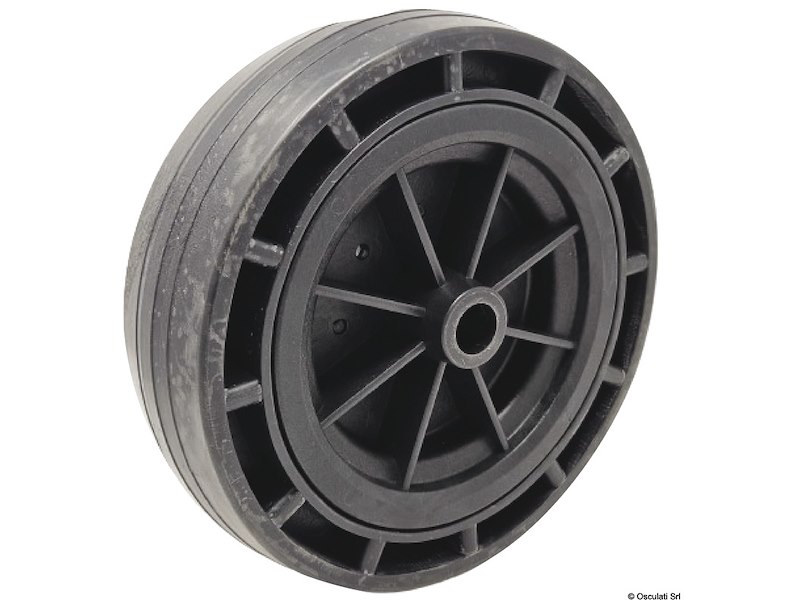 Ruote con anima in tecnopolimero ed esterno in gomma