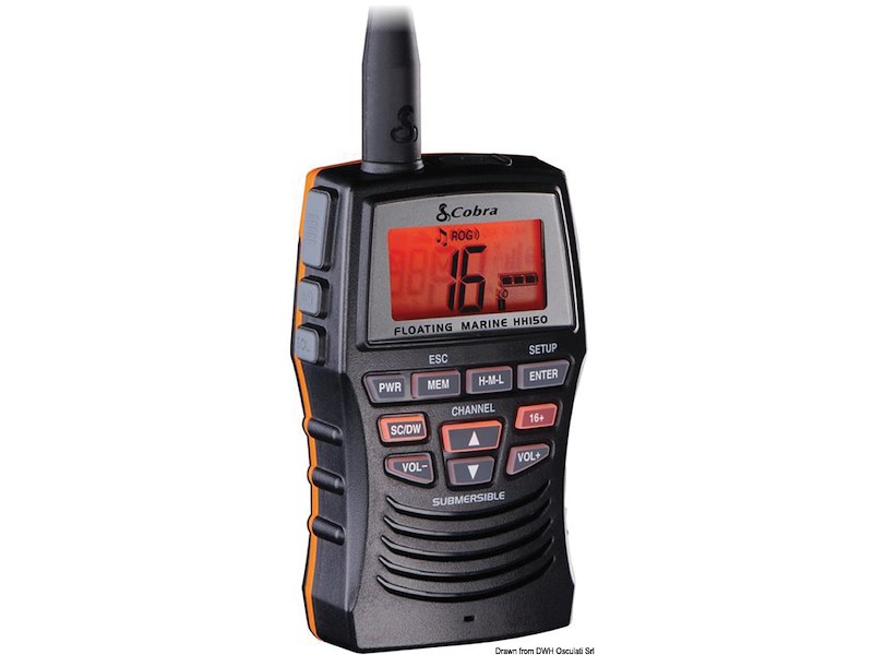 COBRA MARINE MR HH150FLTE, VHF portatile