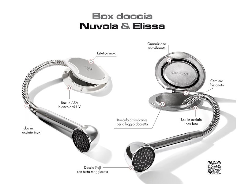 Box doccia Elissa con doccia Keji