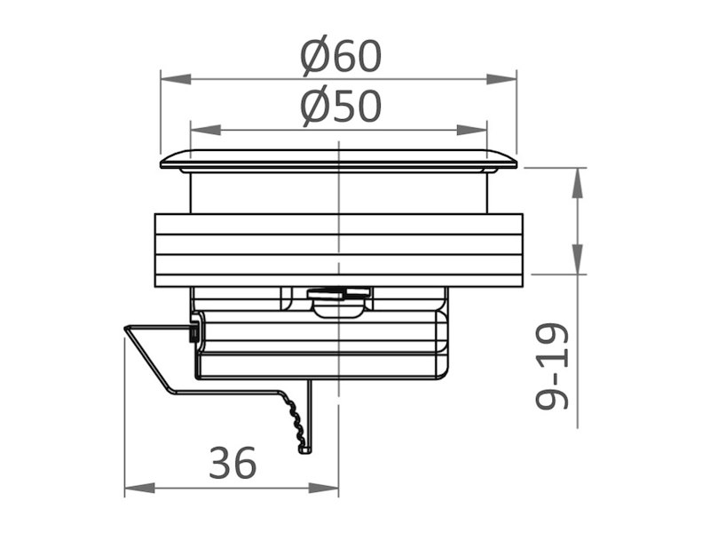Alzapagliolo Eclipse PUSH LOCK (chiusura a spinta)
