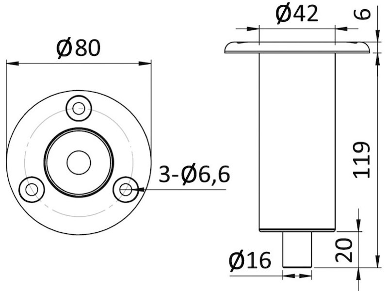 Asta doccia telescopica per esterni Rocky