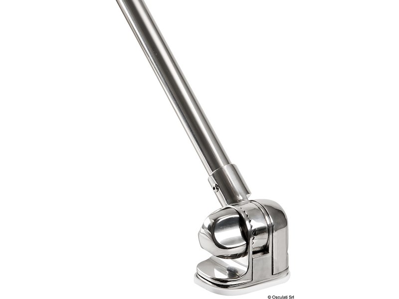 Asta luminosa abbattibile, 60 cm. inox 