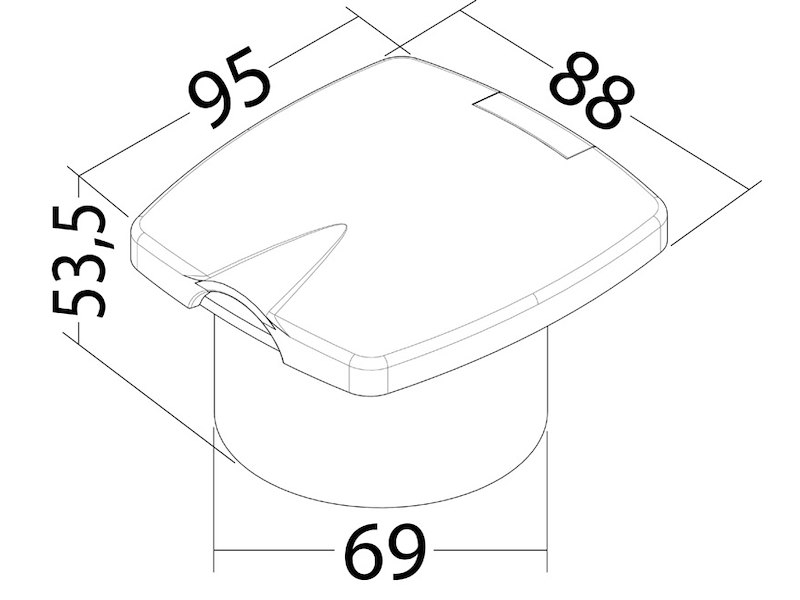 Entrata d'acqua dolce Heavy Duty New Edge ad incasso