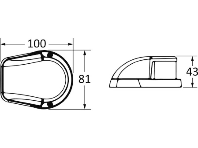 Luci di via bicolori rosso/verde di prua