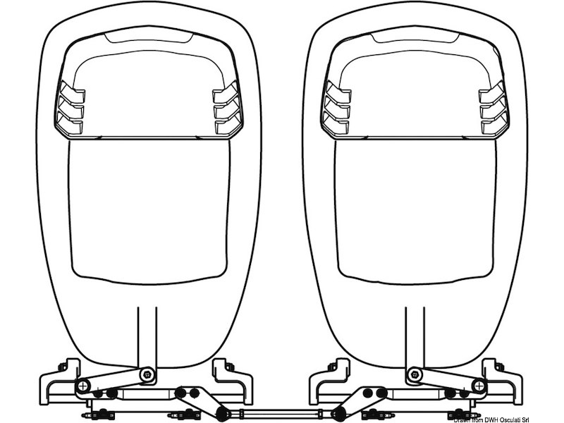 Barra di accoppiamento per fuoribordo con timoneria idraulica