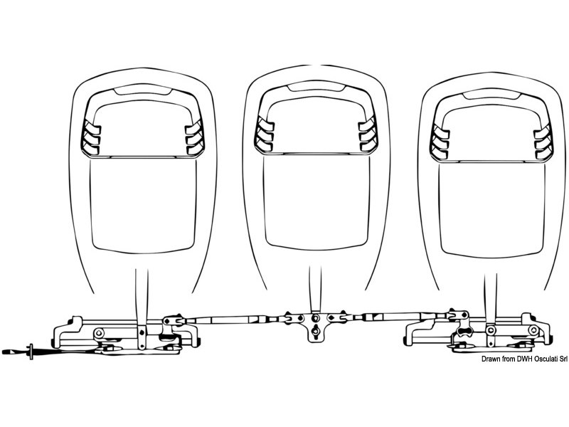 Barra di accoppiamento per fuoribordo con timoneria idraulica
