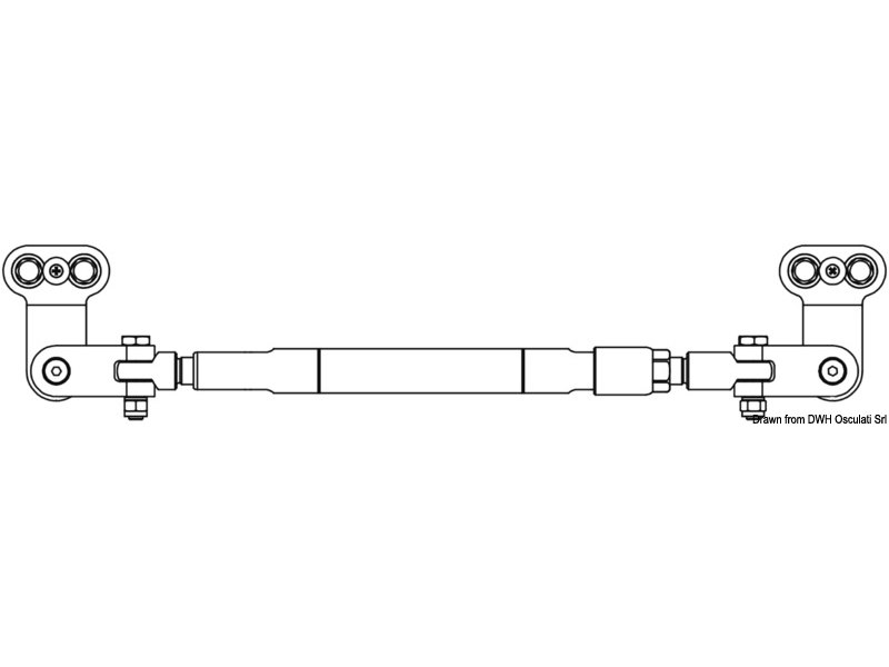 Barra di accoppiamento per fuoribordo con timoneria idraulica
